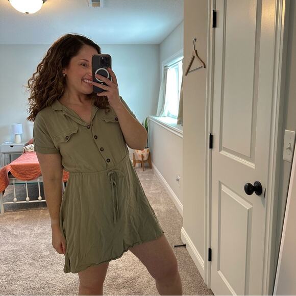 She + Sky Green Mini Dress Medium - Picture 2 of 9